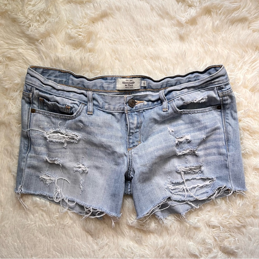 Abercrombie & Fitch Distressed Denim Shorts